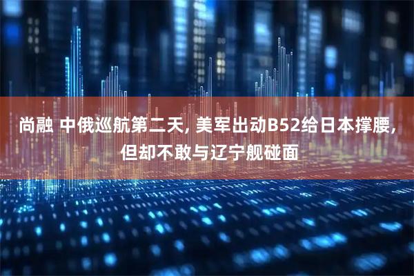 尚融 中俄巡航第二天, 美军出动B52给日本撑腰, 但却不敢与辽宁舰碰面