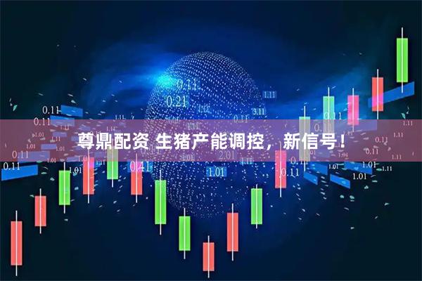 尊鼎配资 生猪产能调控，新信号！